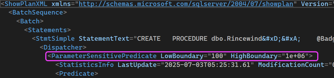 Execution Plan XML