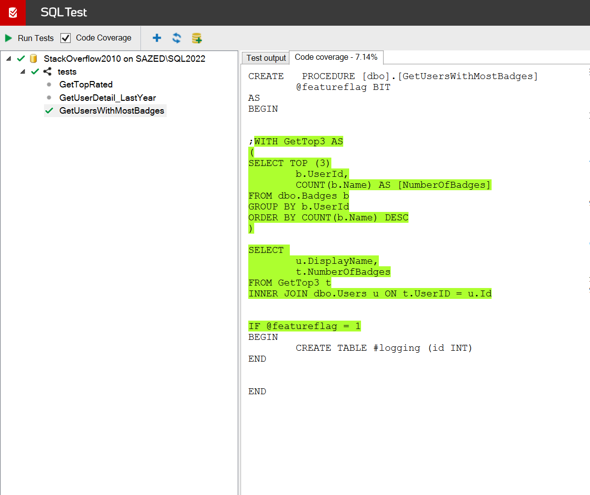 sql test