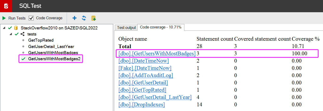 sql test
